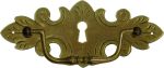 Griffbeschlag rustikal, antik mit Schlüsselloch, Messing patiniert, von Hand gefertigt